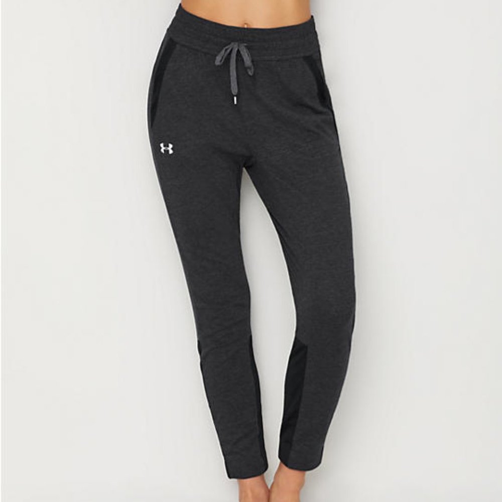 Under Armour Charcoal Gray Track Pants with Drawstring